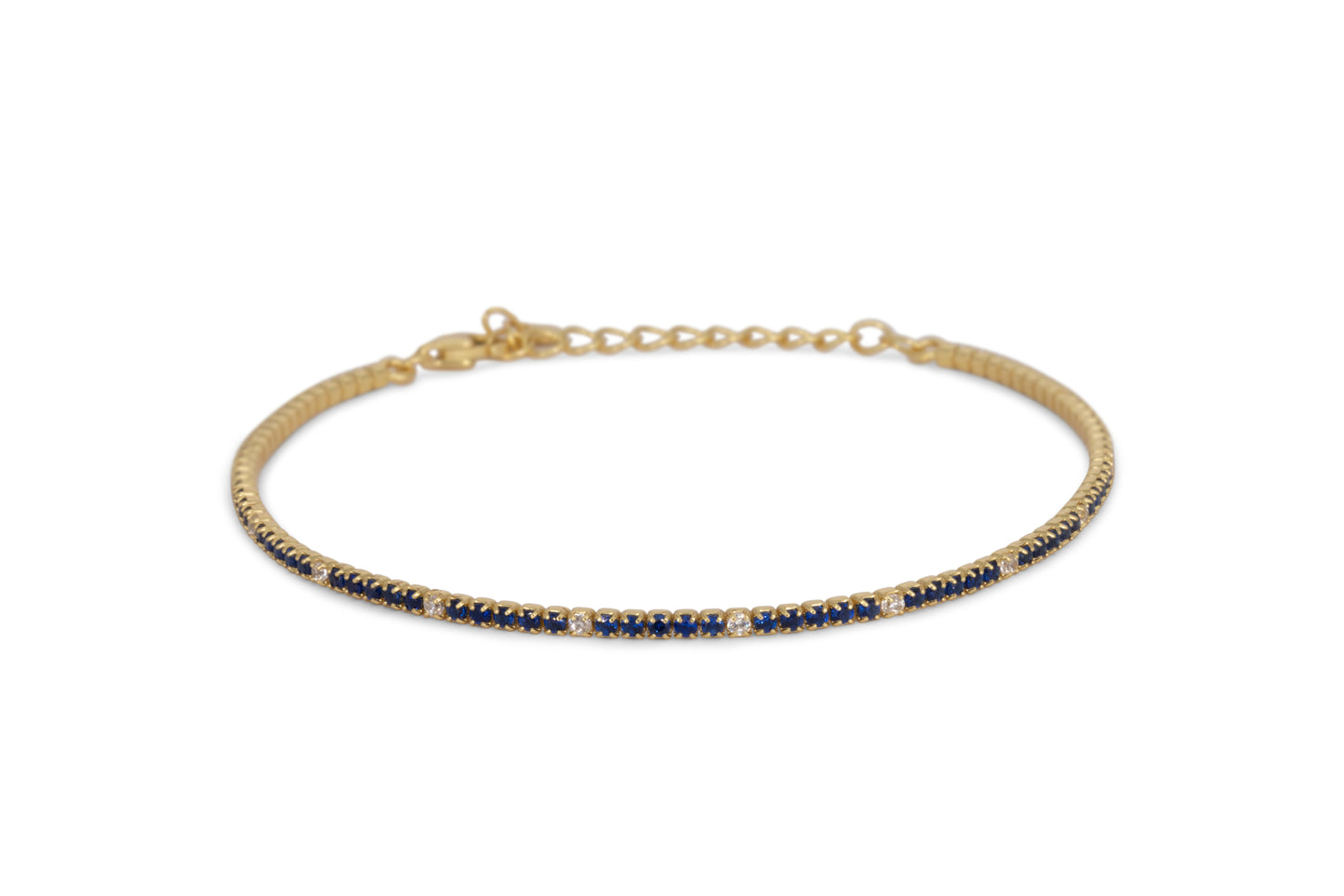 Bracciale Dilvdò Tennis Gold Blue & White