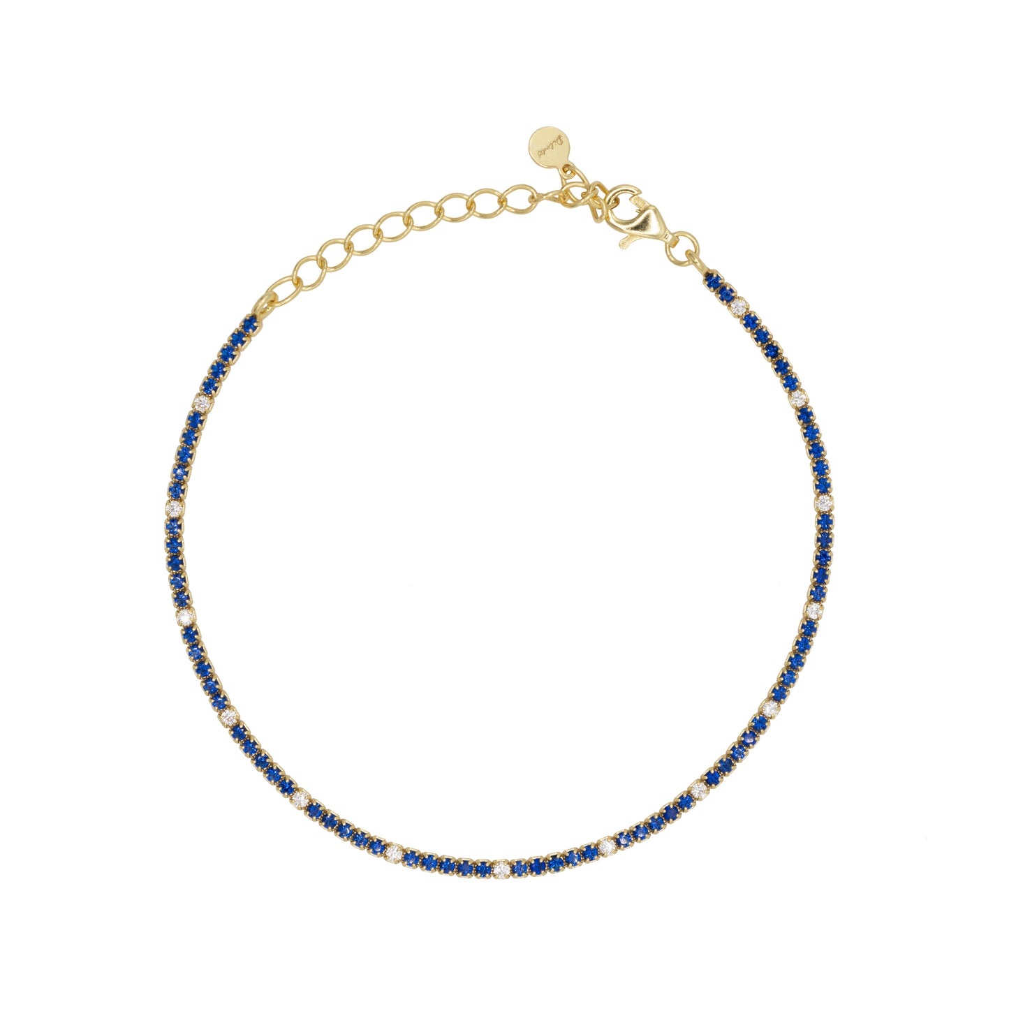 Bracciale Dilvdò Tennis Gold Blue & White