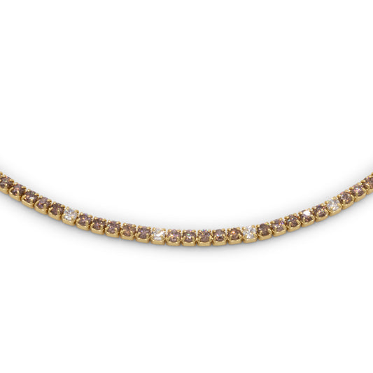 Chocker Dilvdò Tennis Gold Brown & White