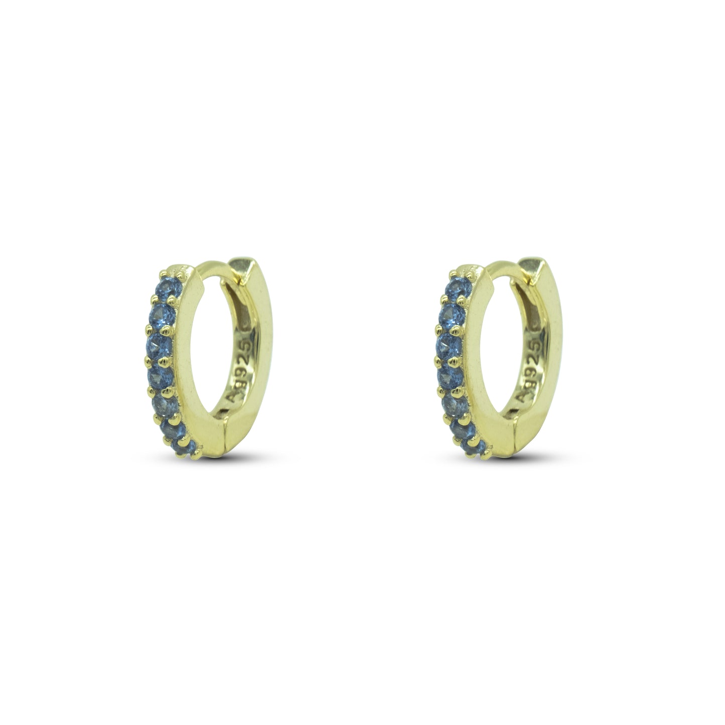 Hoop Ring Dilvdò Gold Light Blue