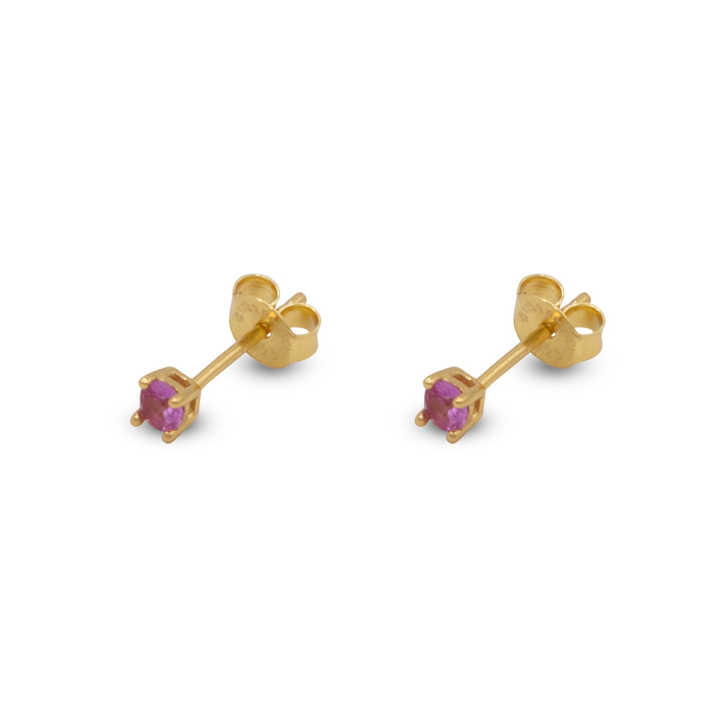 Small Stud Earrings Dilvdò Gold Fucsia