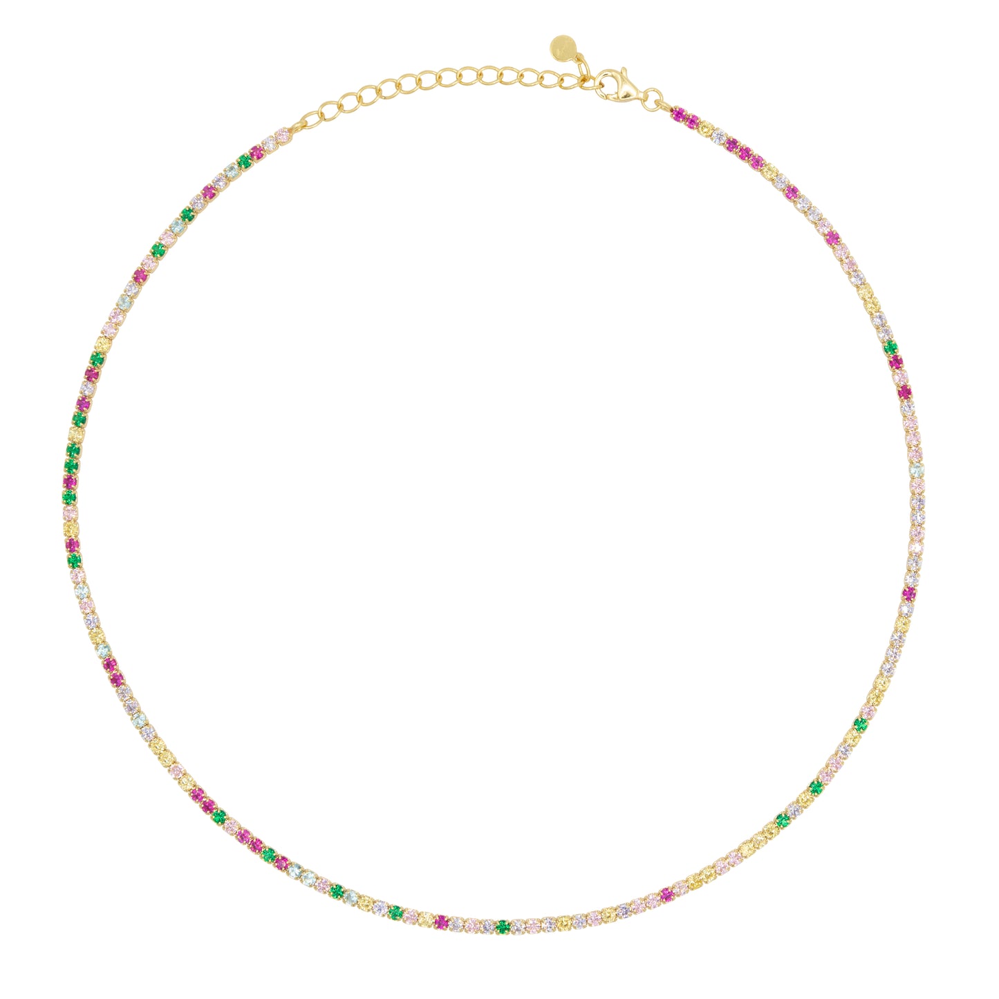 Chocker Dilvdò Tennis Gold Multicolor