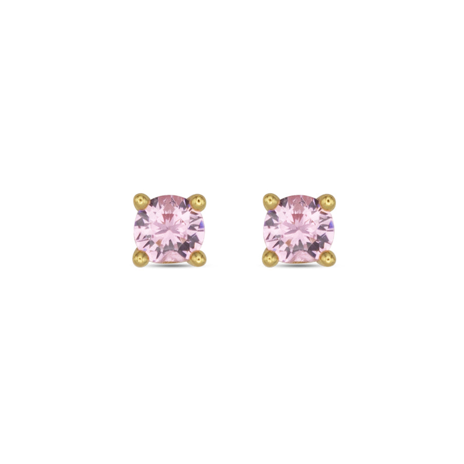 Big Stud Earrings Dilvdò Gold Pink