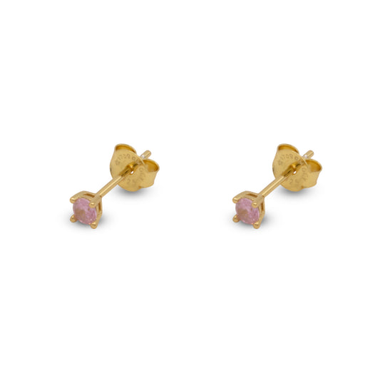 Small Stud Earrings Dilvdò Gold Pink