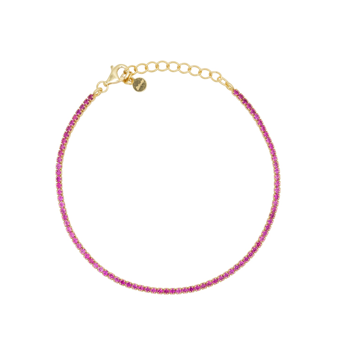 Bracciale Dilvdò Tennis Gold Ruby