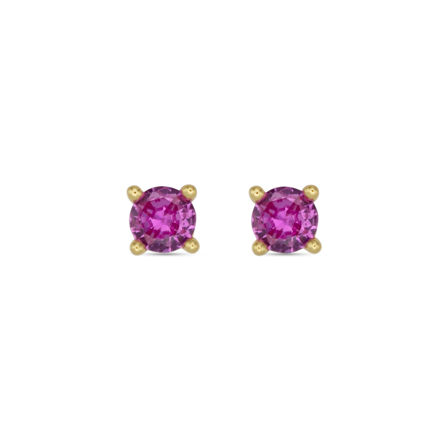 Big Stud Earrings Dilvdò Gold Fucsia