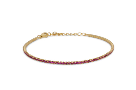 Bracciale Dilvdò Tennis Gold Ruby