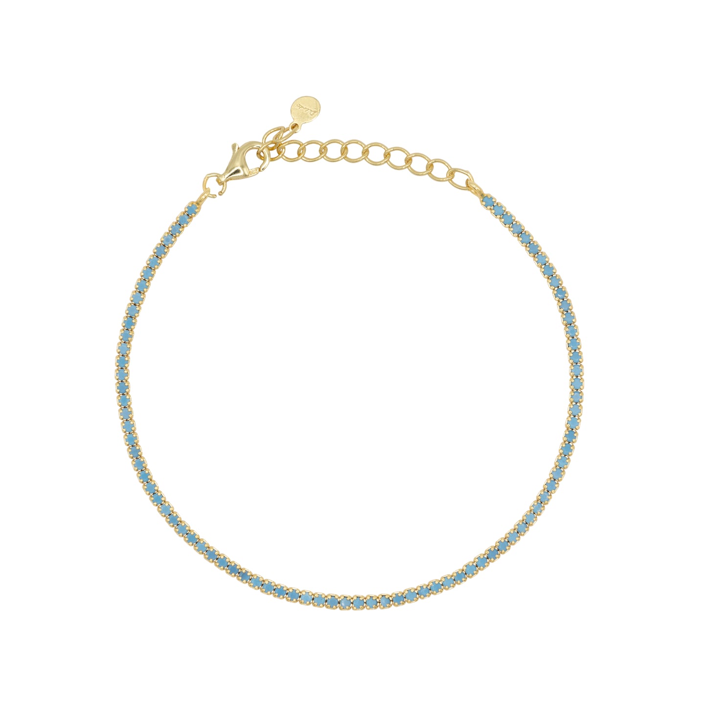 Bracciale Dilvdò Tennis Gold Turquoise