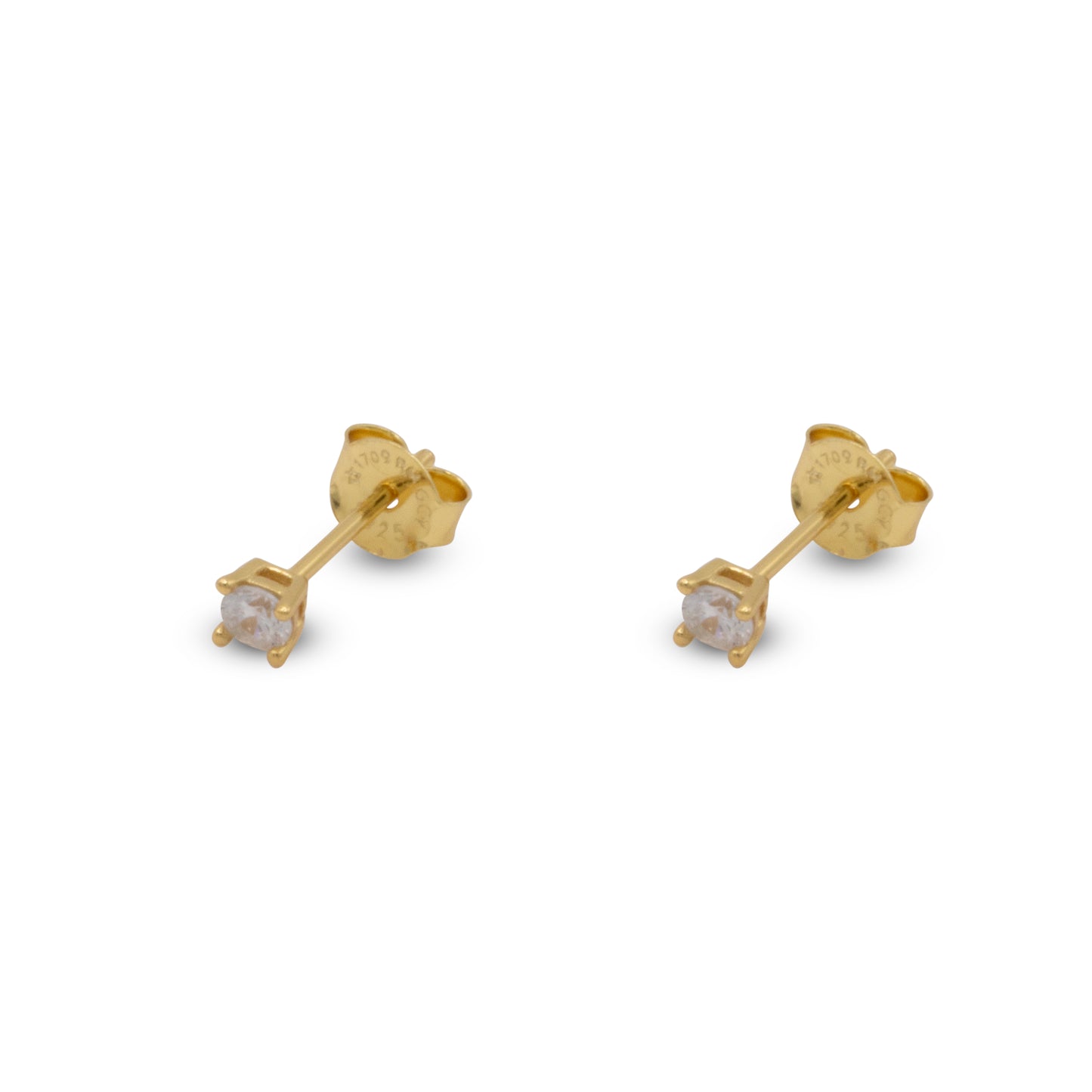 Small Stud Earrings Dilvdò Gold White