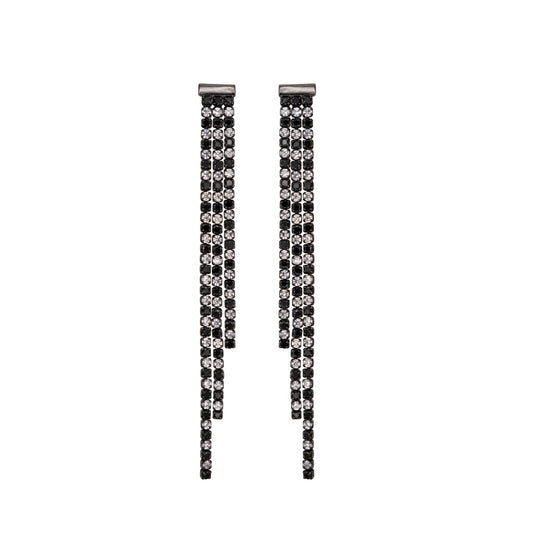 Pendant Earrings Dilvdò Black Black and White