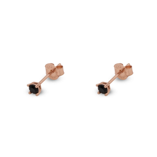 Small Stud Earrings Dilvdò Rosè Black