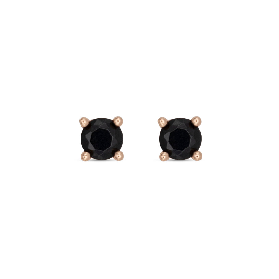 Small Stud Earrings Dilvdò Rosè Black