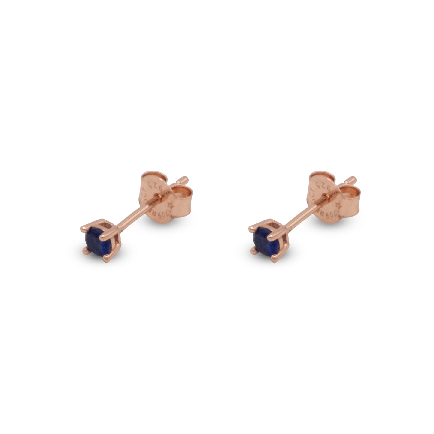 Small Stud Earrings Dilvdò Rosè Blue