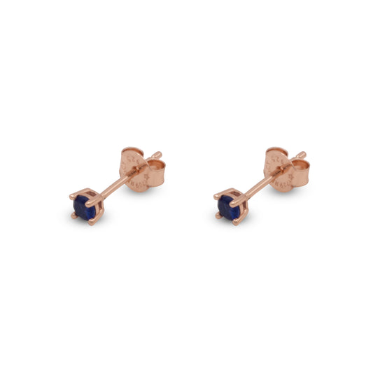 Small Stud Earrings Dilvdò Rosè Blue