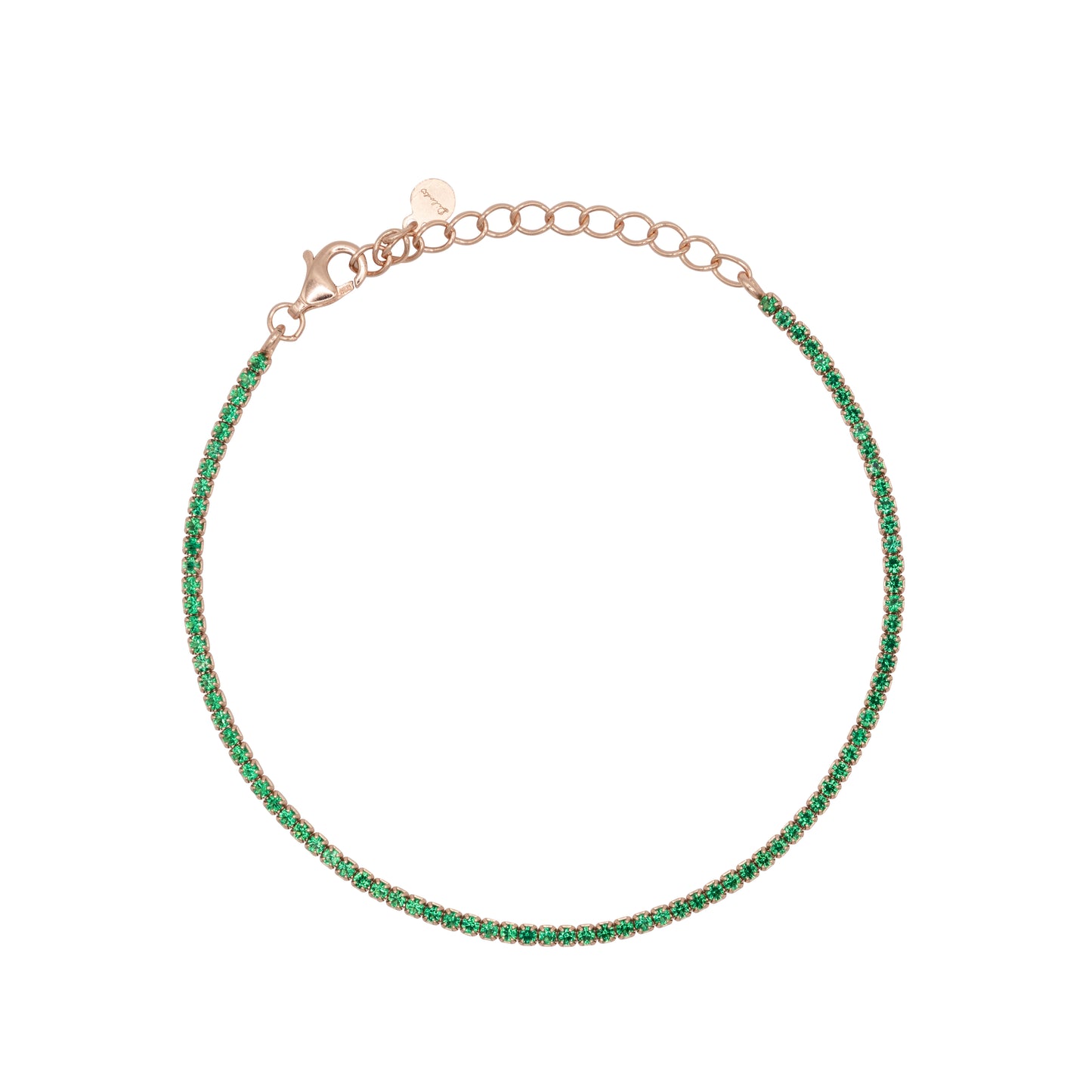 Bracciale Dilvdò Tennis Rosè Green