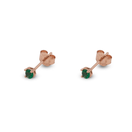 Small Stud Earrings Dilvdò Rosè Green