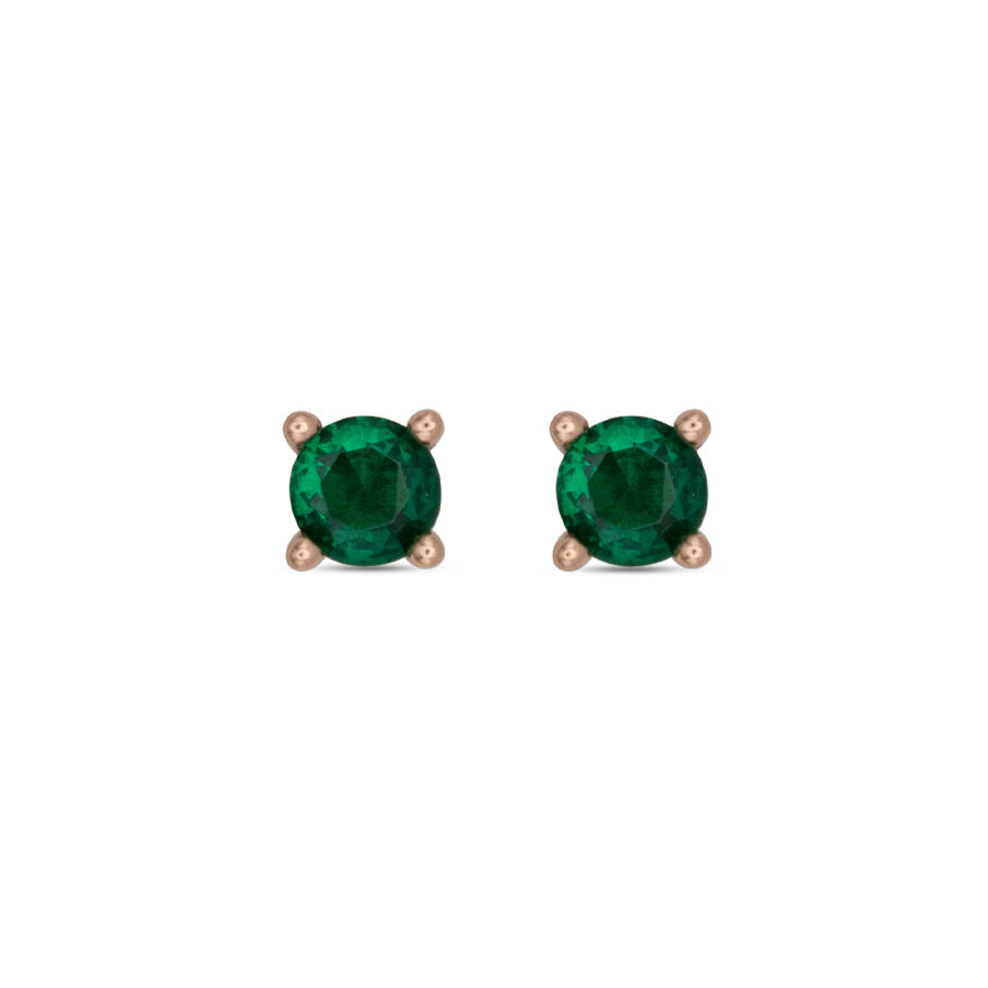 Small Stud Earrings Dilvdò Rosè Green