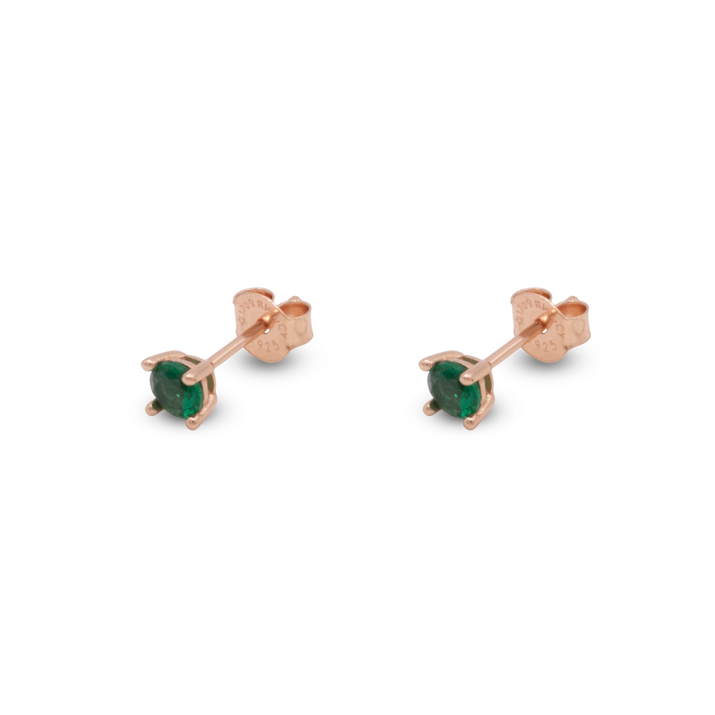 Big Stud Earrings Dilvdò Rosè Green