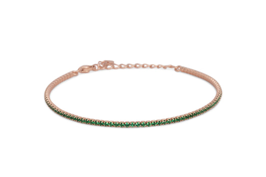 Bracciale Dilvdò Tennis Rosè Green