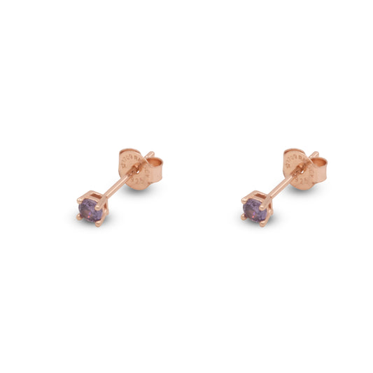 Small Stud Earrings Dilvdò Rosè Lilac