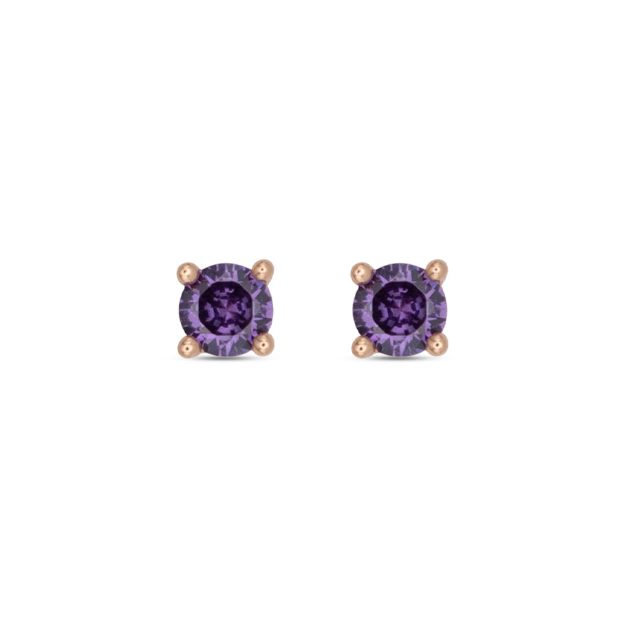 Small Stud Earrings Dilvdò Rosè Lilac