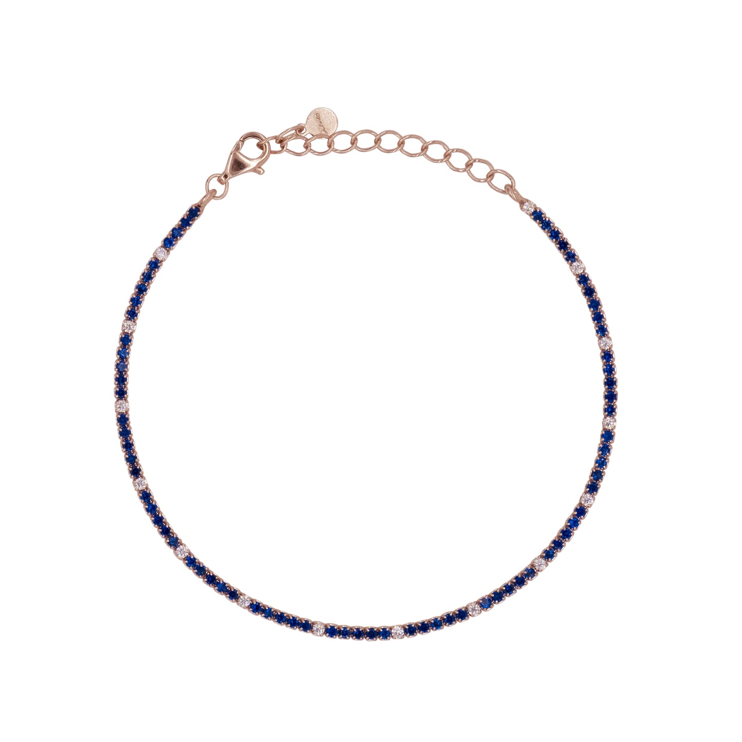 Bracciale Dilvdò Tennis Rosè Blue & White