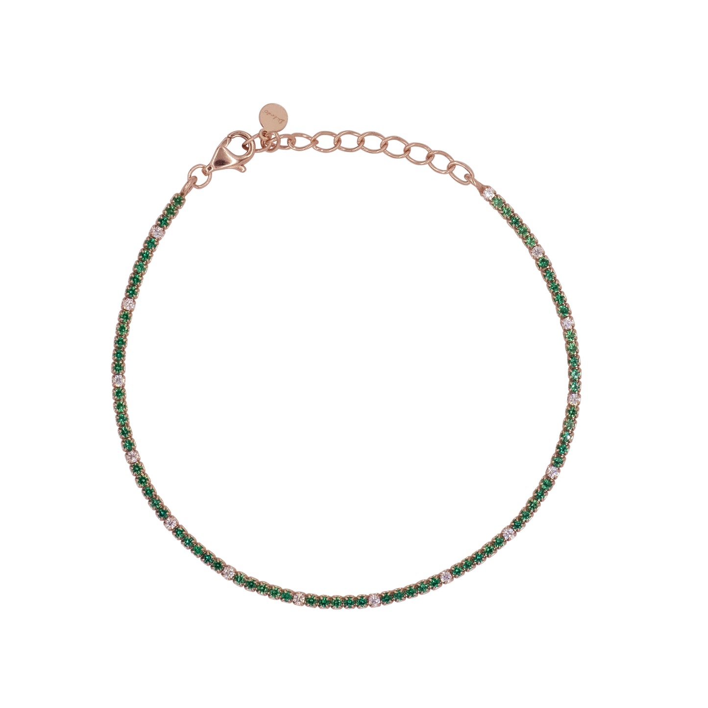 Bracciale Dilvdò Tennis Rosè Green & White