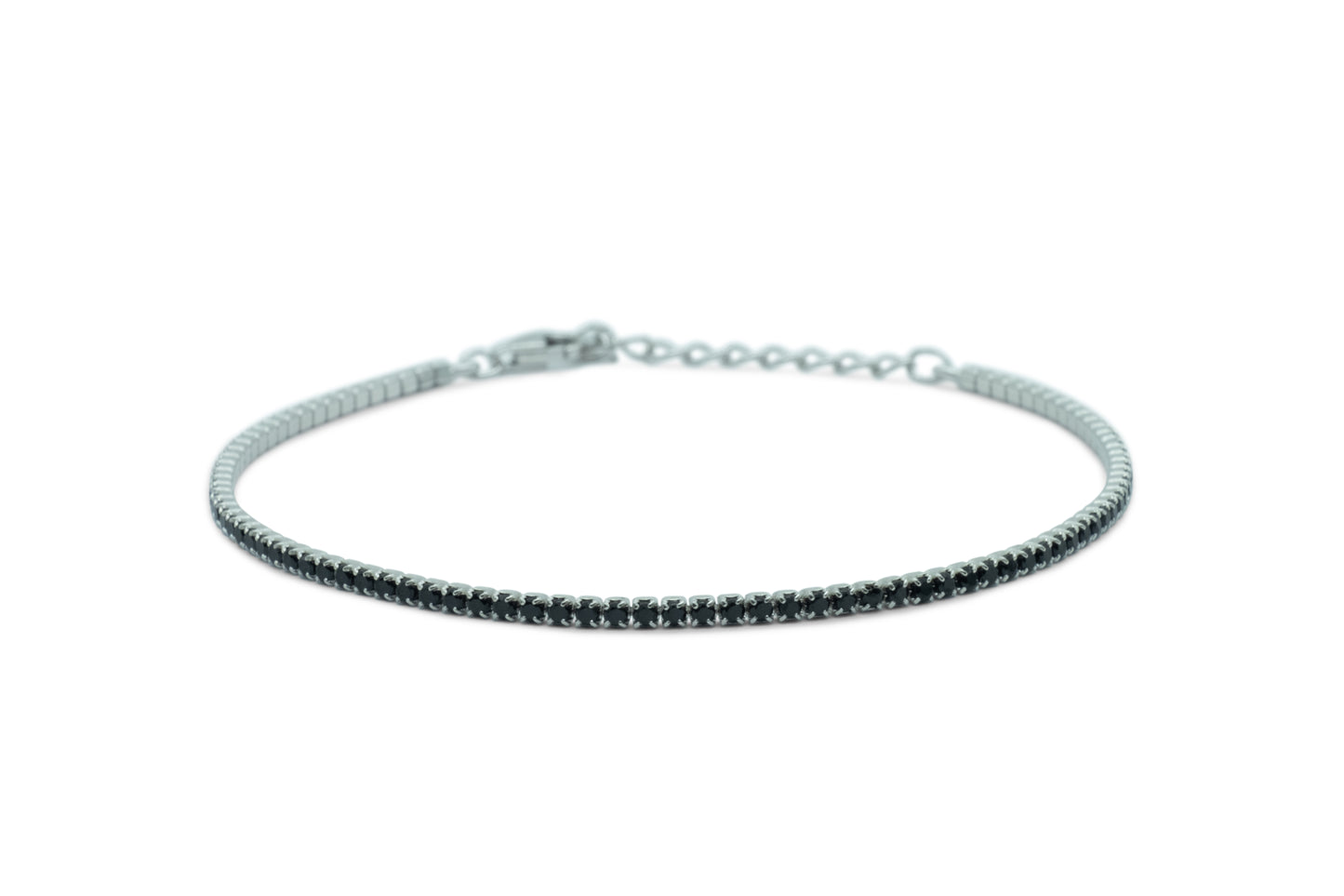 Bracciale Dilvdò Tennis Silver Black