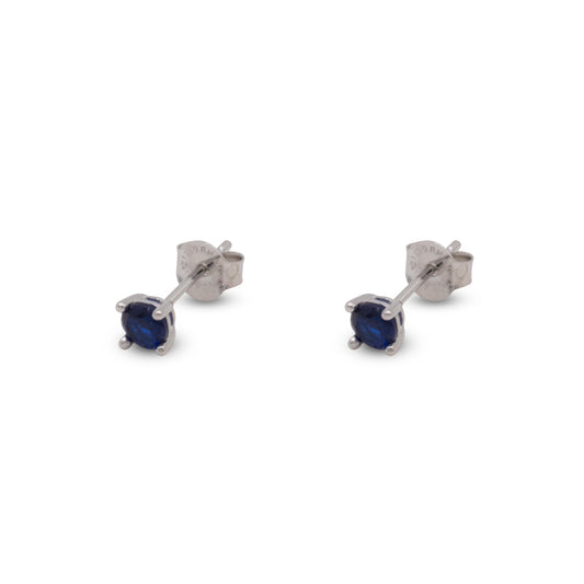 Big Stud Earrings Dilvdò Silver Blue