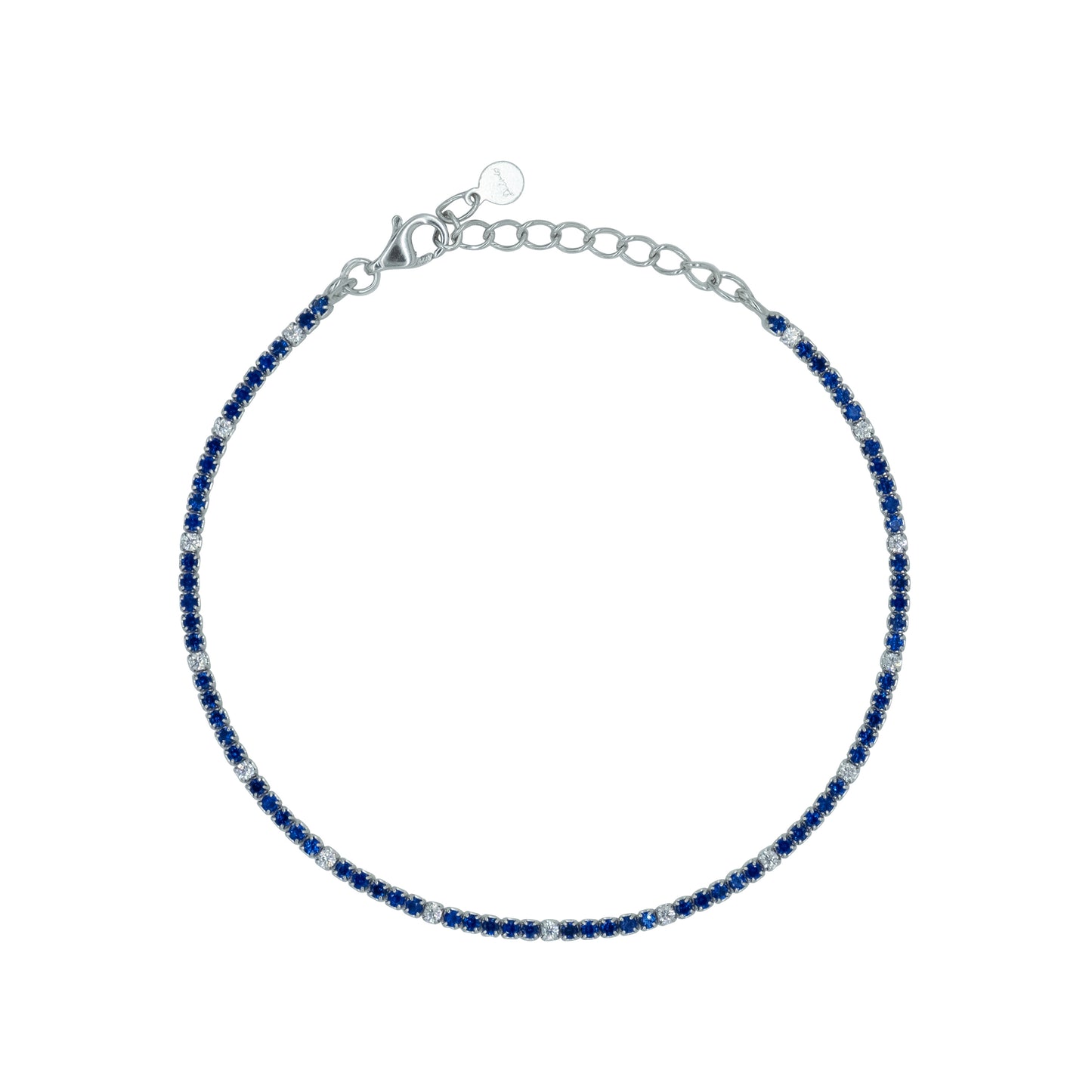 Bracciale Dilvdò Tennis Silver Blue & White