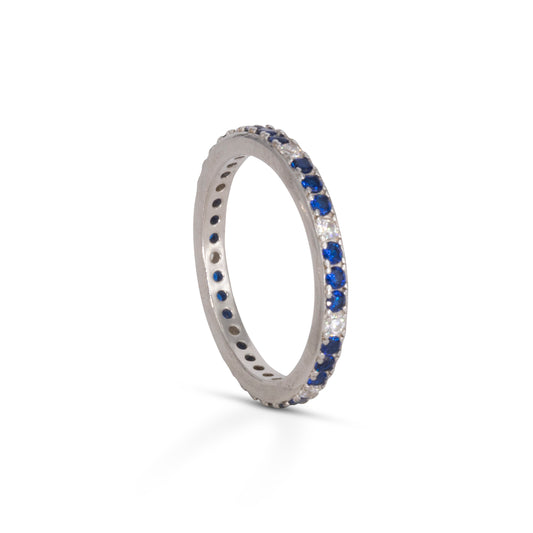 Eternity Ring Dilvdò Silver Blue & White