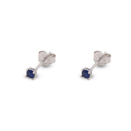 Small Stud Earrings Dilvdò Silver Blue