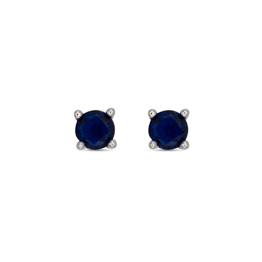 Small Stud Earrings Dilvdò Silver Blue