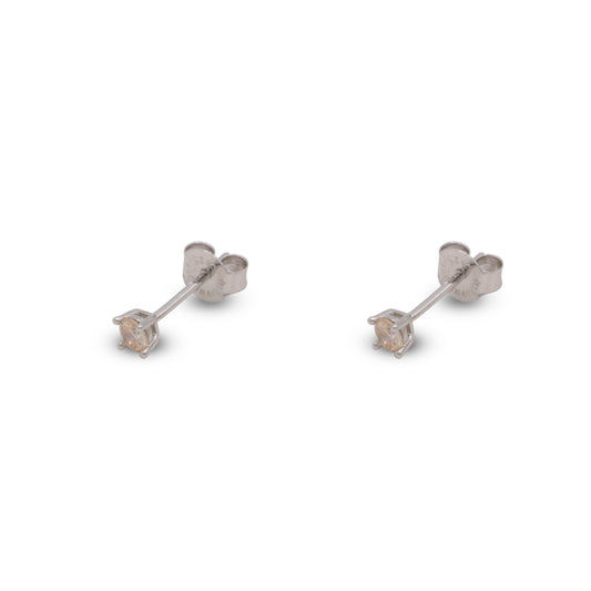Small Stud Earrings Dilvdò Silver Champagne
