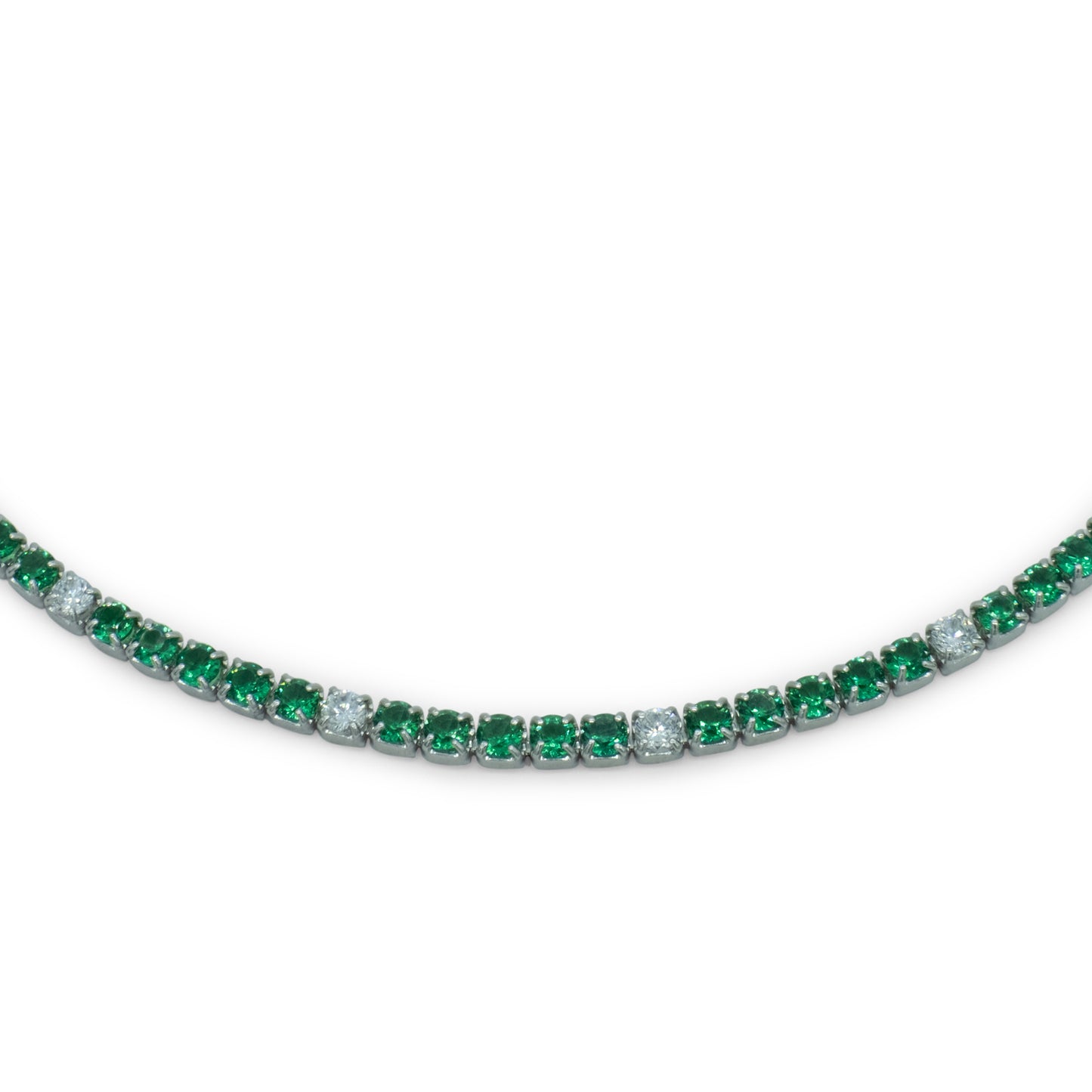 Chocker Dilvdò Tennis Silver Green & White