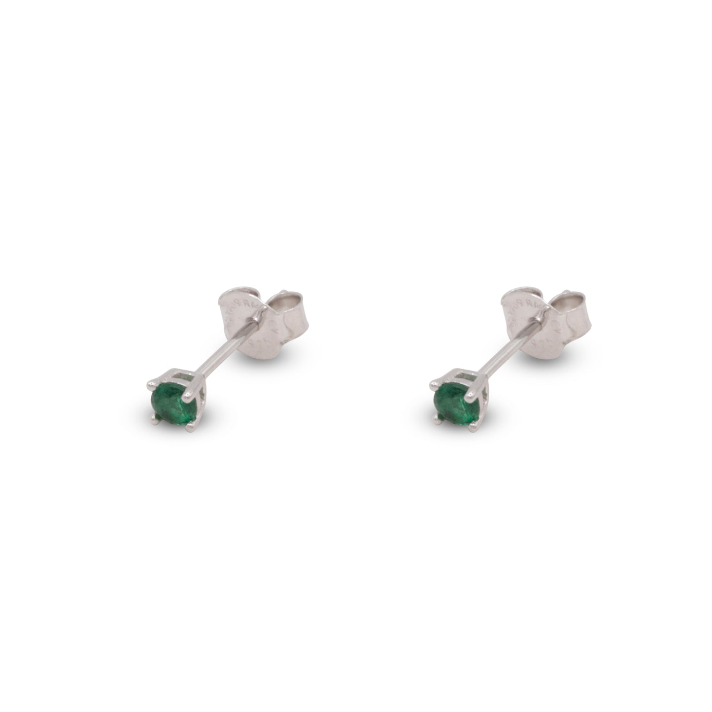 Small Stud Earrings Dilvdò Silver Green