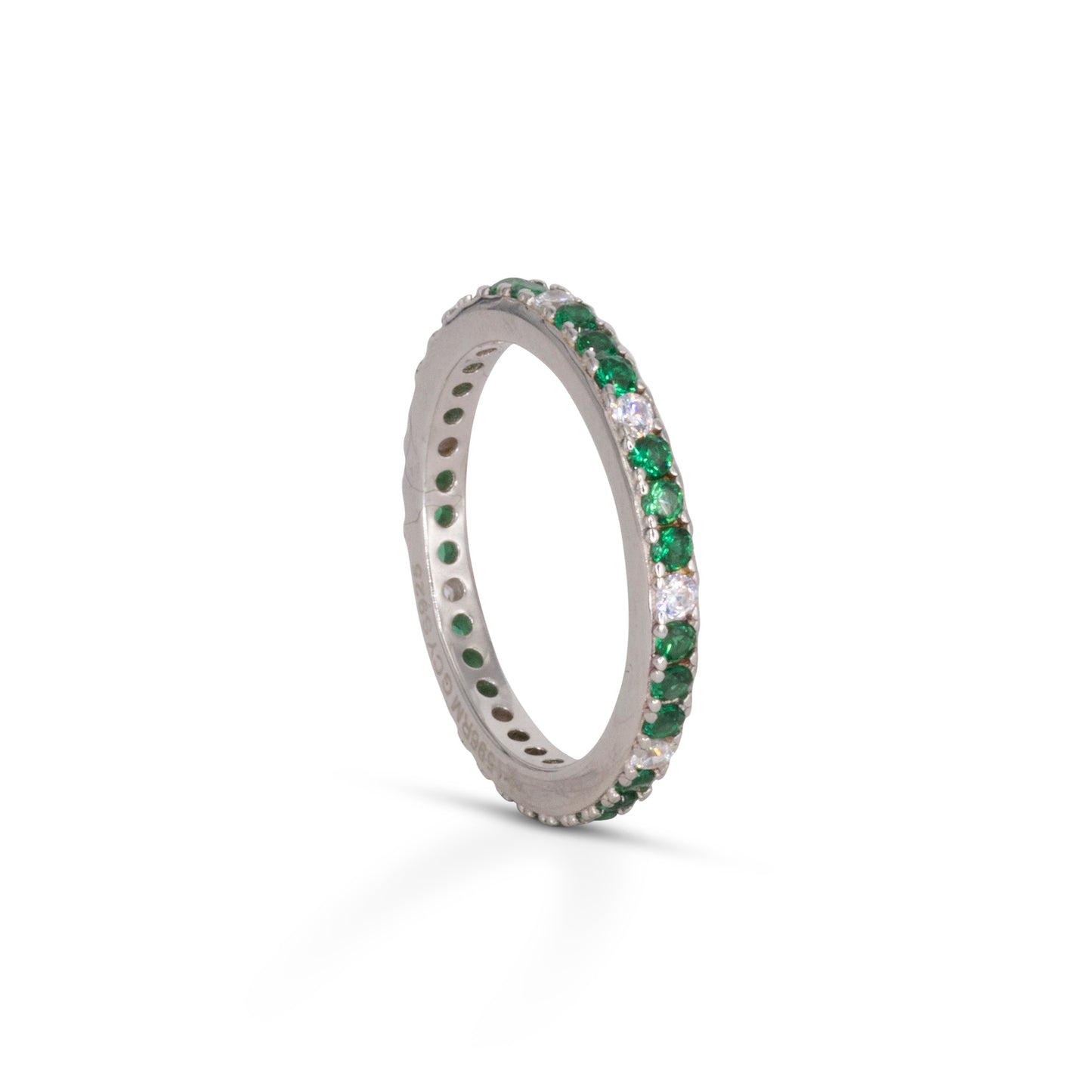 Eternity Ring Dilvdò Silver Green & White