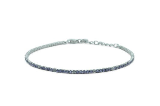 Bracciale Dilvdò Tennis Silver Lavander & White