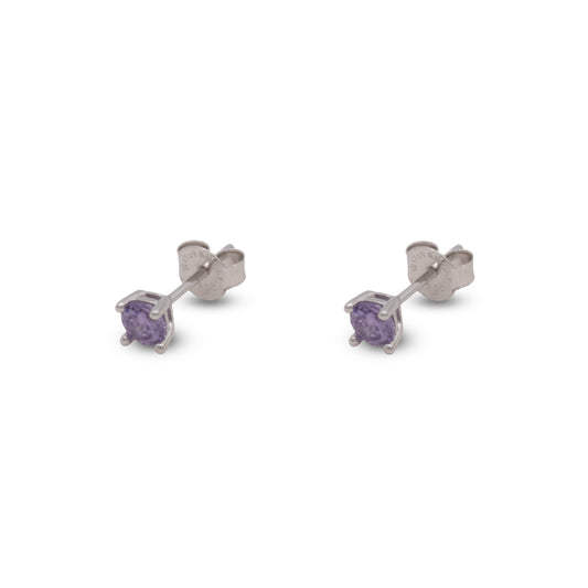 Big Stud Earrings Dilvdò Silver Lilac