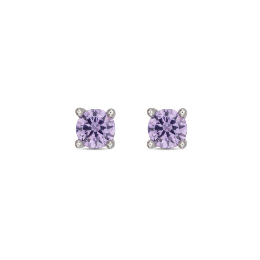 Big Stud Earrings Dilvdò Silver Lilac