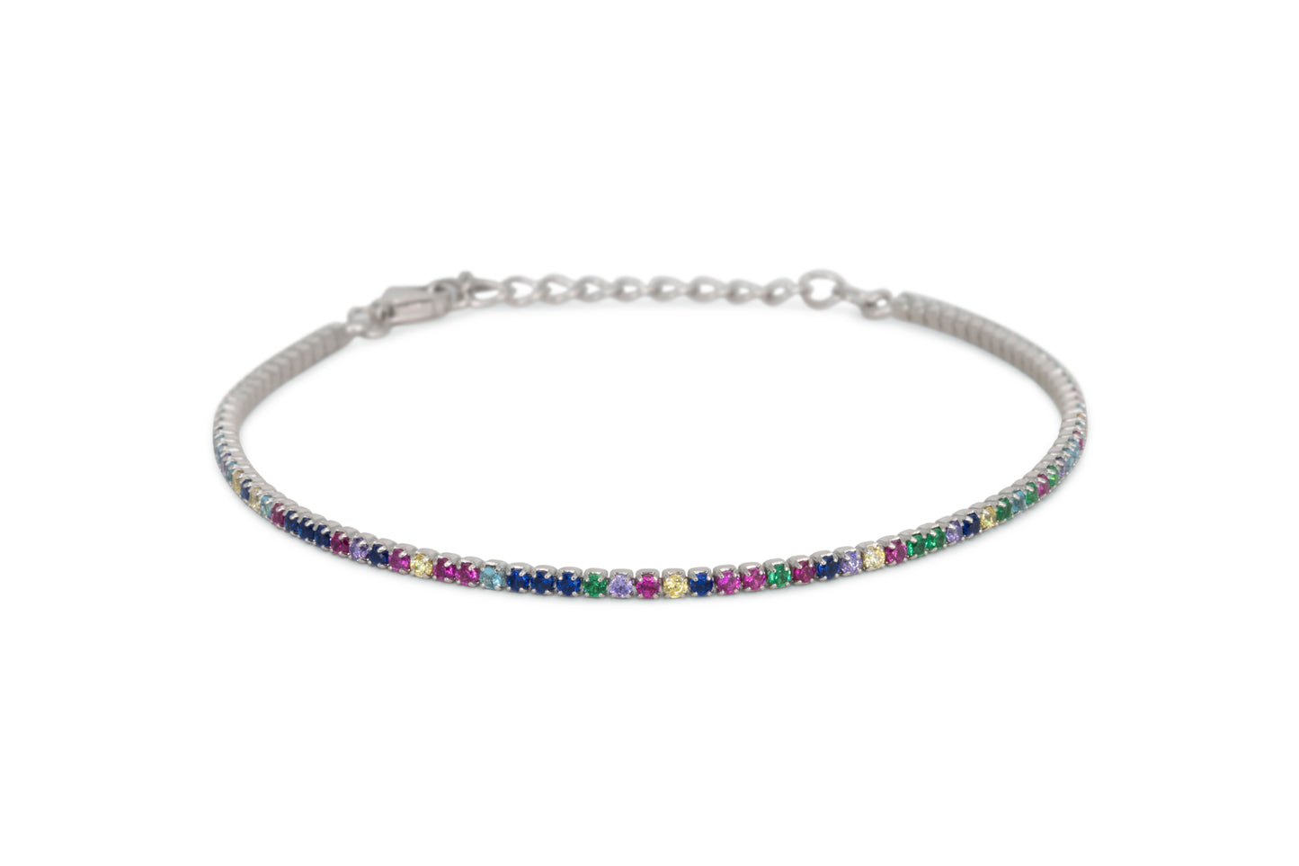 Bracciale Dilvdò Tennis 1.5mm Silver Multicolor