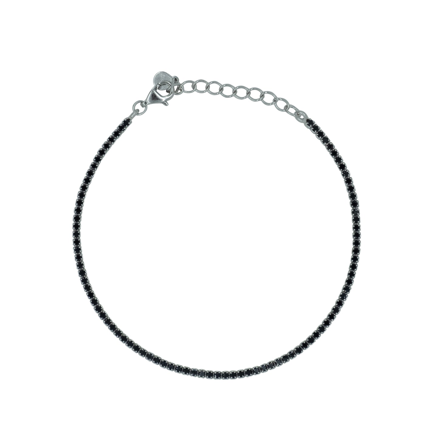 Bracciale Dilvdò Tennis Silver Black