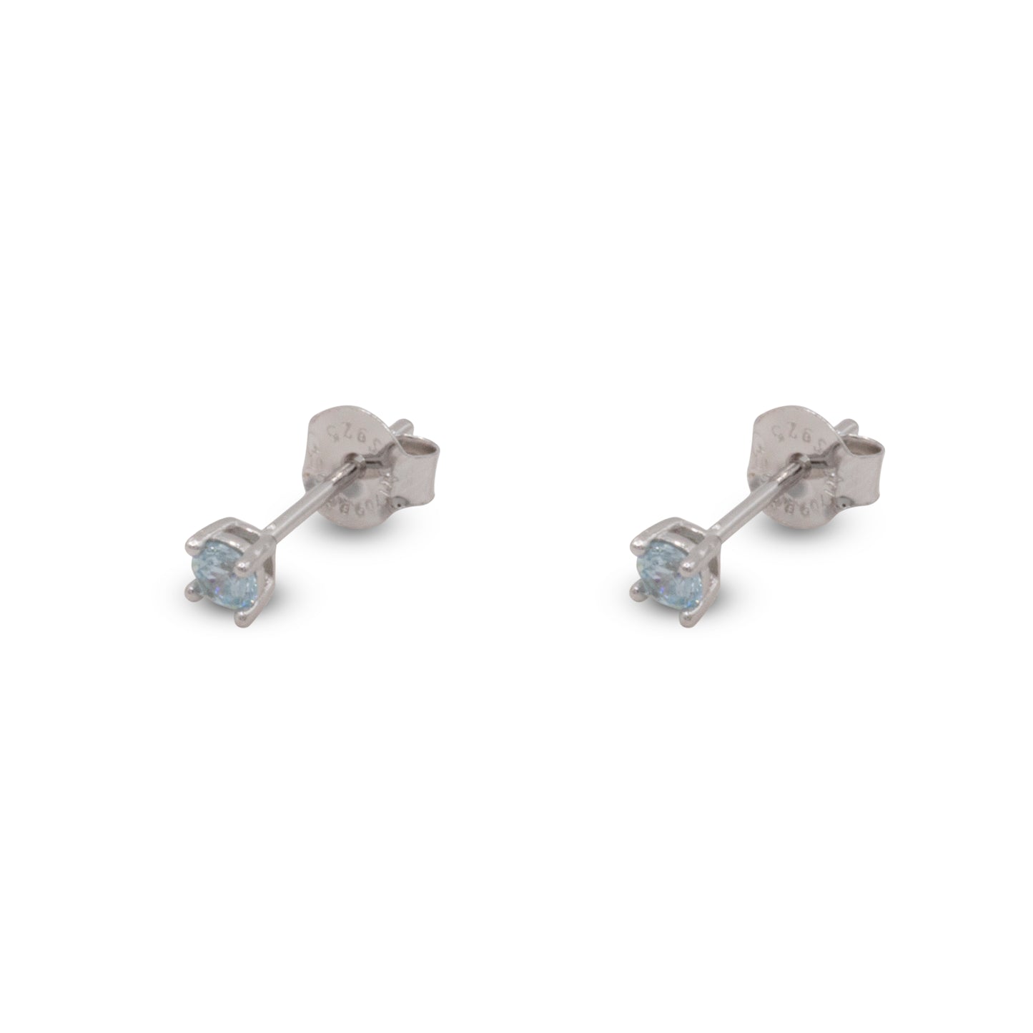 Small Stud Earrings Dilvdò Silver Acquamarine