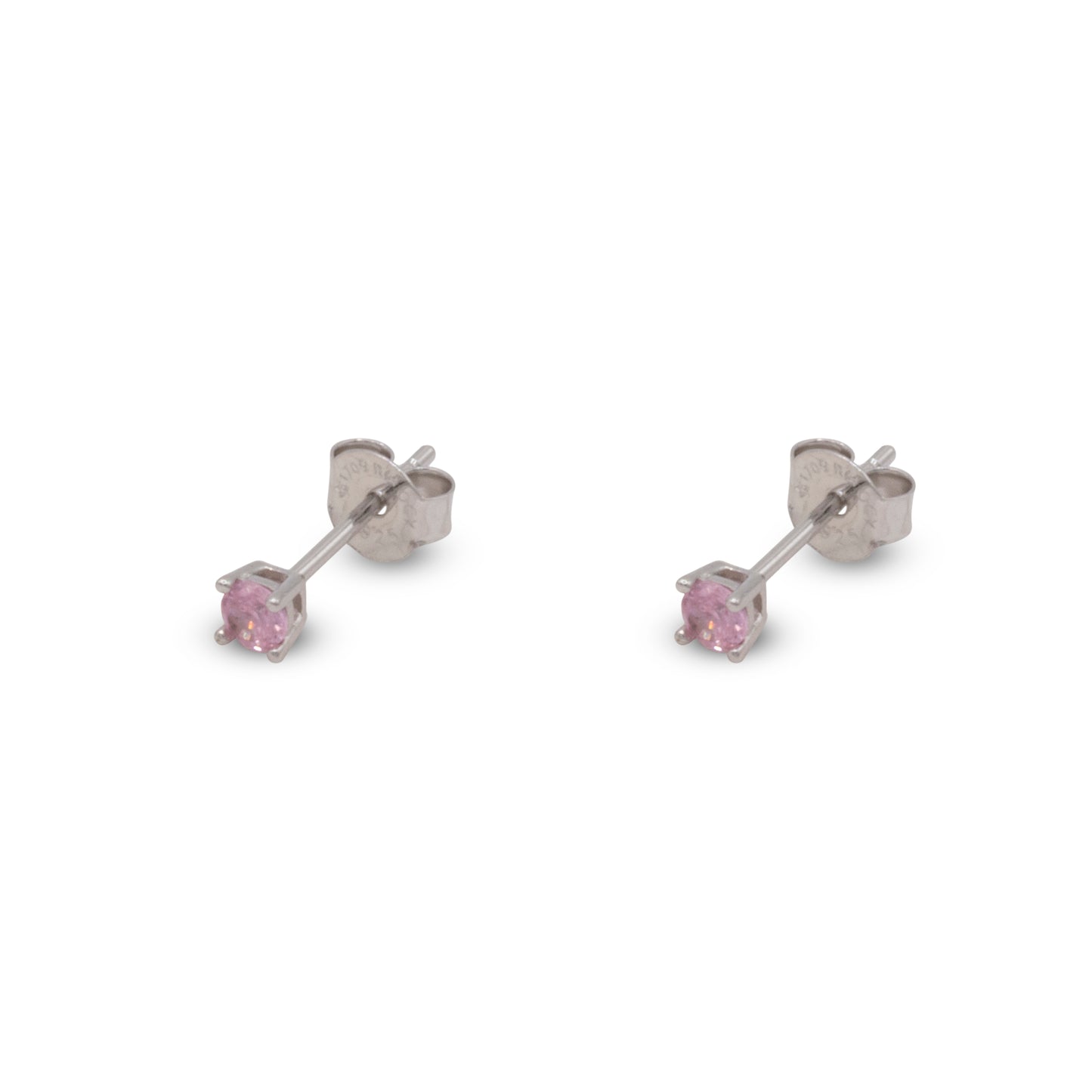 SMall Stud Earrings Dilvdò Silver Pink