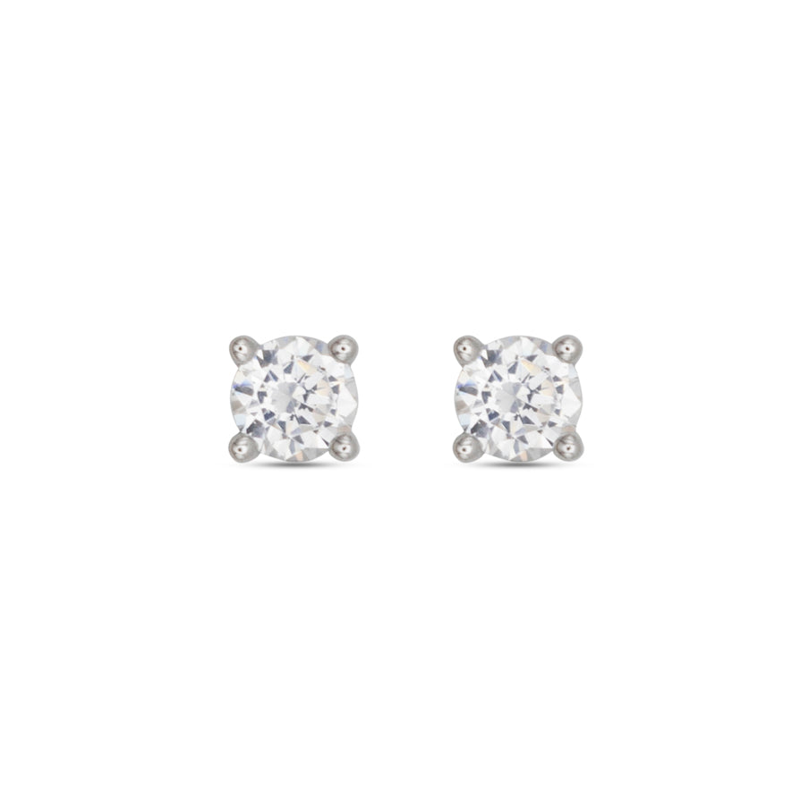 Small Stud Earrings Dilvdò Silver White