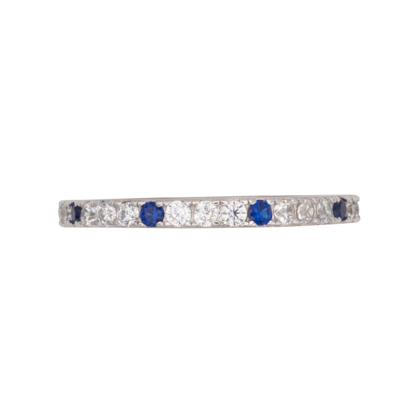 Eternity Ring Dilvdò Silver White & Blue