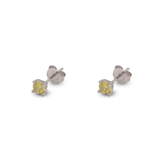 Big Stud Earrings Dilvdò Silver Yellow