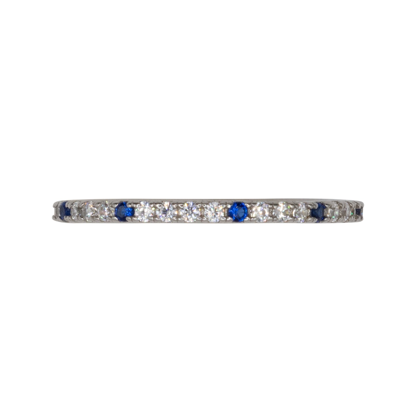 Eternity Ring Dilvdò Silver White and Blue Slim