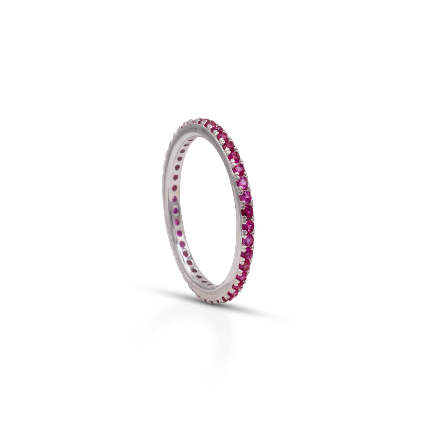 Eternity Ring Dilvdò Silver Ruby Slim