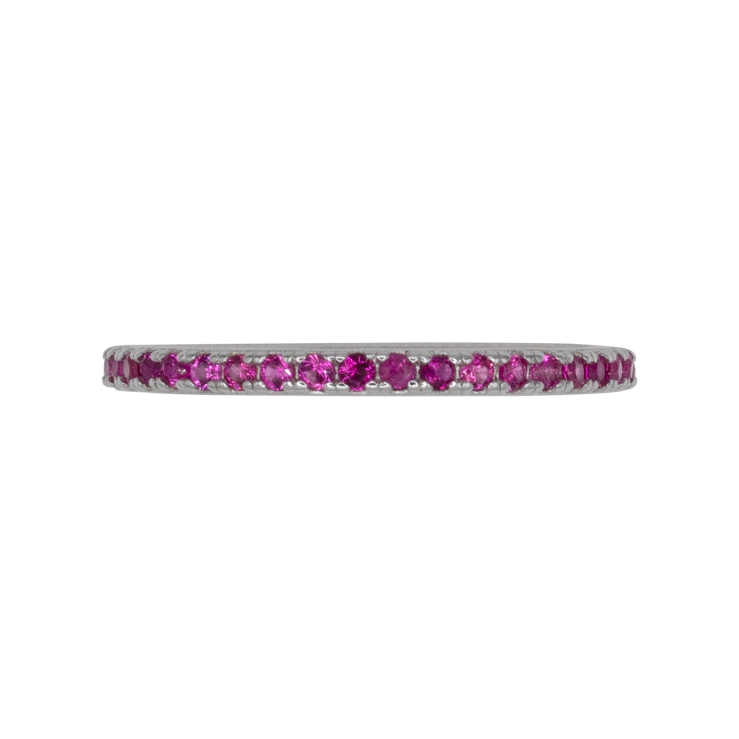 Eternity Ring Dilvdò Silver Ruby Slim